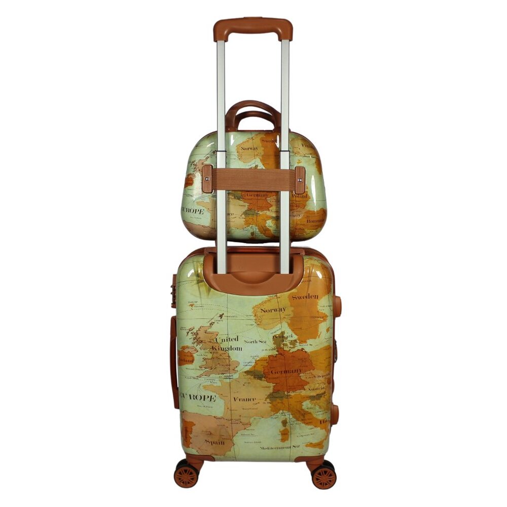NEW - World Traveler Europe 2-Piece Hardside Polycarbonate Carry-On Luggage Set - Picture 6 of 13